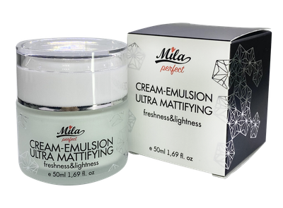 Крем емульсія матуючий для жирної шкіри / Cream-emulsion ultra mattifying, Mila perfect, Франція, 50ml
