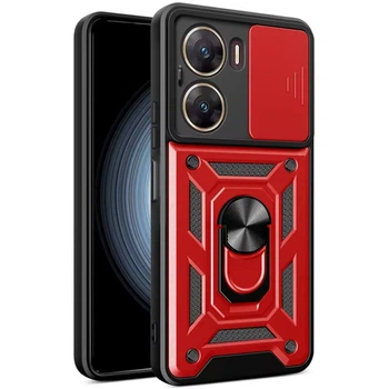 Ударопрочный чехол Camshield Serge Ring для Xiaomi Poco X7 Pro Красный Без бренда
