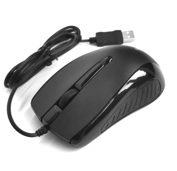 Мышь компьютерная проводная 4you M1 black (3кн, 1000DPI, 12мес гарантия)