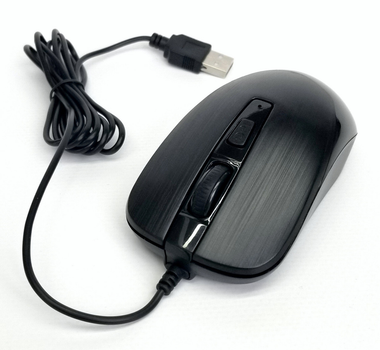 Мышь компьютерная проводная 4you M2 black (Тихая, 4кн, 800-1600DPI, 12мес гарантия)