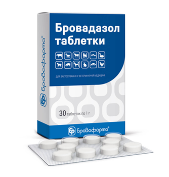 Бровадазол таблетки №30 Бровафарма для дегельминтизации с/х животных и птицы