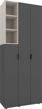 Шкаф Metkas Home A003L 900x420x2300 мм ЛДСП Антрацит - Кашемир (MA003L- AK)