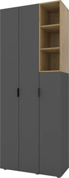 Шафа Metkas Home A003R 900x420x2300 мм ЛДСП Антрацит - Дуб Артізан (MA003R-AD)