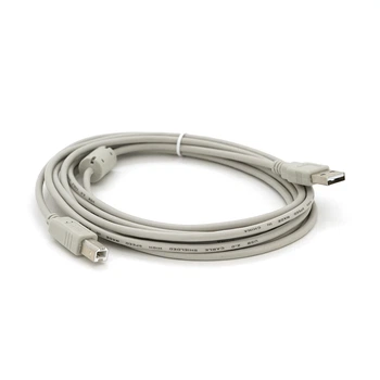 Кабель USB 2.0 Voltronic AM BM 3 m 1 феррит белый для подключения к компьютеру