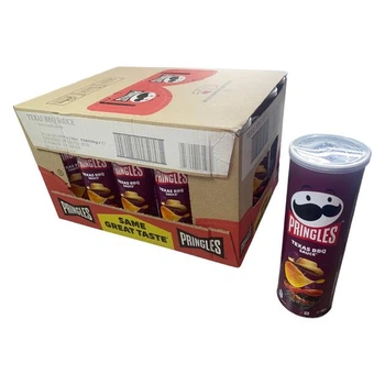Упаковка чіпсів Pringles Texas Bbq Sauce, барбекю 165г. 19шт.