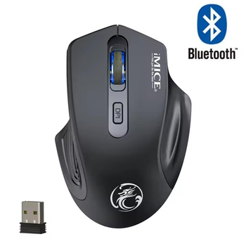 Бездротова комп'ютерна миша IMICE G-1800 2,4G + Bluetooth на акумуляторі чорна