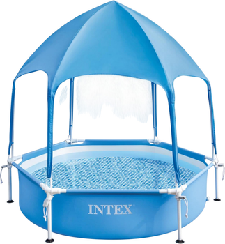 Бассейн каркасный круглый детский Intex 28209, 188х38 см, с навесом и распылителем воды (Intex_28209)