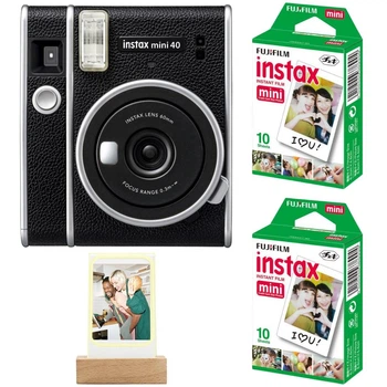 Комплект Камера для миттєвого друку Fujifilm Instax Mini 40 EX D US + Фотопапір на 20 фото (2 картриджі х 10 знімків) + Настільна фоторамка світлодіодна (1 фото)