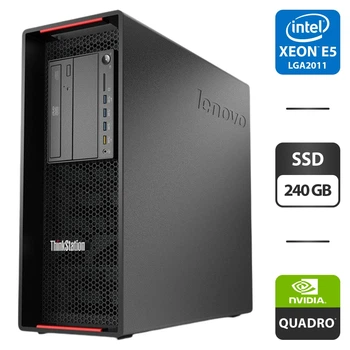 Рабочая станция Lenovo ThinkStation P500 Tower / Intel Xeon E5-2683 v3 (14 (28) ядер по 2.0 - 3.0 GHz) / 64 GB DDR4 / 240 GB SSD / nVidia Quadro K2200, 4 GB GDDR5, 128-bit / DVD-ROM б/у