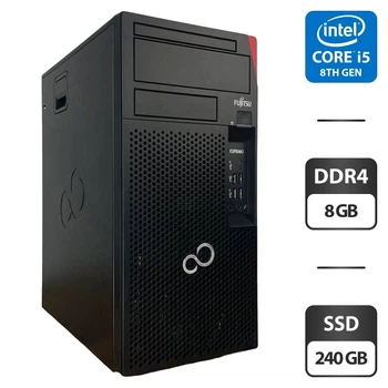 Компьютер Fujitsu Esprimo P758 E85 Tower / Intel Core i5-8400 (6 ядер по 2.8 - 4.0 GHz) / 8 GB DDR4 / 240 GB SSD / Intel UHD Graphics 630 б/у