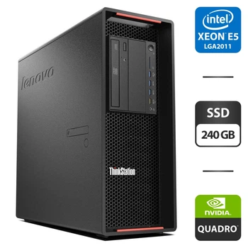 Рабочая станция Lenovo ThinkStation P500 Tower / Intel Xeon E5-2683 v3 (14 (28) ядер по 2.0 - 3.0 GHz) / 32 GB DDR4 / 240 GB SSD / nVidia Quadro K2200, 4 GB GDDR5, 128-bit / DVD-ROM б/у