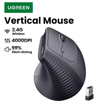 Эргономичная вертикальная беспроводная мышь UGREEN M571