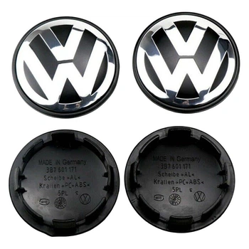 Заглушка ковпачок диска VW Passat B6/B7/CC Golf 5/6 Jetta 5/6 Tiguan USA 65/56 мм Комплект 4 штуки