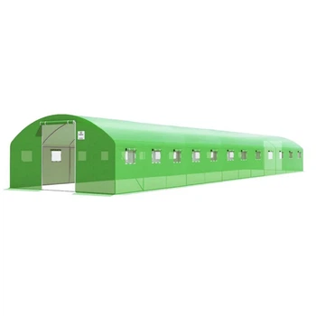 Теплица садовая Cultivo 007295 2х4х12 м 48 м² 20 окон парник арочная Зеленая