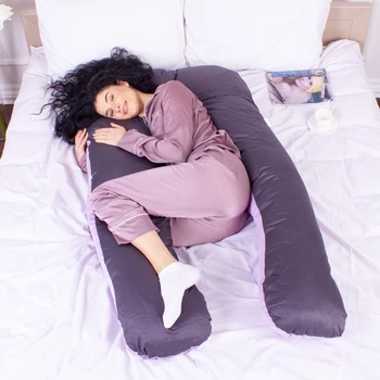 Подушка для вагітних і відпочинку MirSon Delicate Satin №8030 U-подібна Lupine (2200006178682)