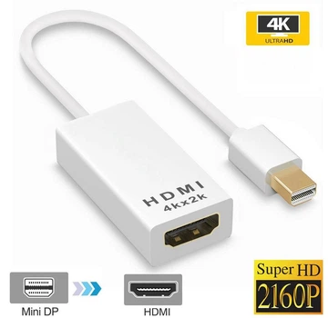 Переходник Mini DisplayPort на HDMI 2K/4K Ultra HD для Apple MacBook и Surface — Thunderbolt конвертер преобразователь
