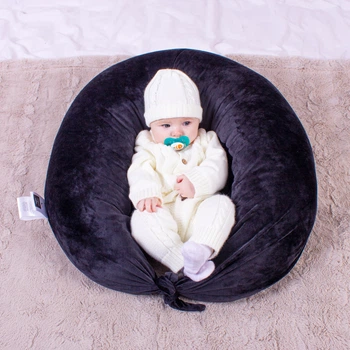 Подушка для беременных и кормления Mirson №8669 Velvet Line 28-0007 Black Полистирол 30х170 см (2200006347545)