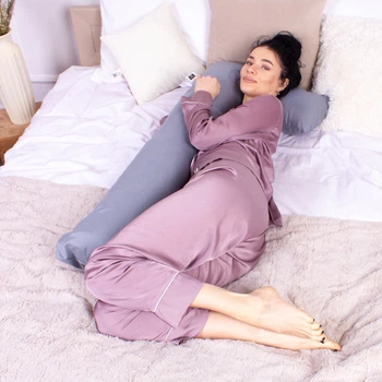 Подушка для вагітних і відпочинку MirSon №8462 Eco Line Gray Г-подібна (2200006275060)