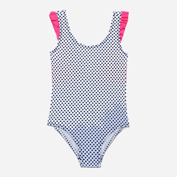Детский слитный купальник для девочки Conte Elegant CE Fun Bubble 122-128 см White-Blue (5907441647779)