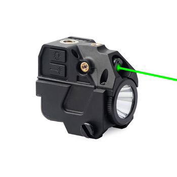 Фонарик + зеленый лазер, Black