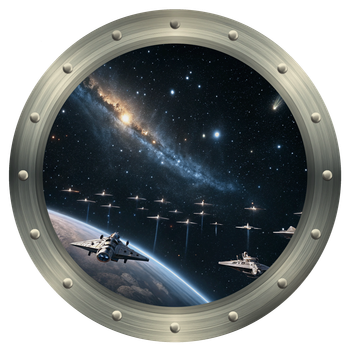 Наклейка интерьерная Космический иллюминатор d20 cм ENTESTORE (art. ILM-8027_SPC)