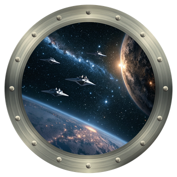 Наклейка интерьерная Космический иллюминатор d20 cм ENTESTORE (art. ILM-8026_SPC)