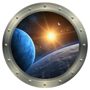 Наклейка интерьерная Космический иллюминатор d20 cм ENTESTORE (art. ILM-8030_SPC)