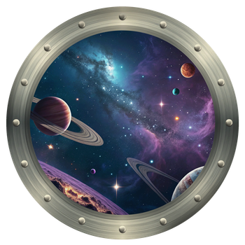 Наклейка интерьерная Космический иллюминатор d20 cм ENTESTORE (art. ILM-8035_SPC)