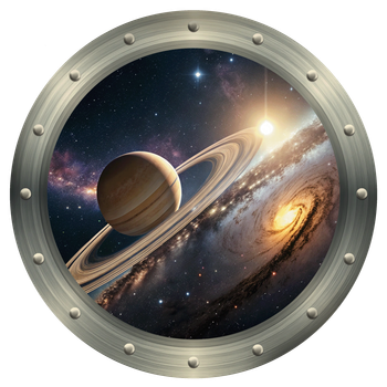 Наклейка интерьерная Космический иллюминатор d20 cм ENTESTORE (art. ILM-8023_SPC)