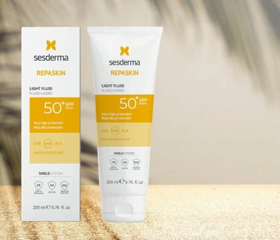 Сесдерма Солнцезащитный флюид для тела SesDerma Repaskin Light Fluid Body Sunscreen SPF 50 200 мл