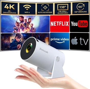Проектор Polocsh HY300 Full HD WiFi Bluetooth Android 11 White