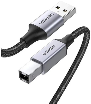 Кабель Ugreen US369 USB-A 2.0 - USB-B 2.0 Cable Braided 2 м Black 80801 (90403714)