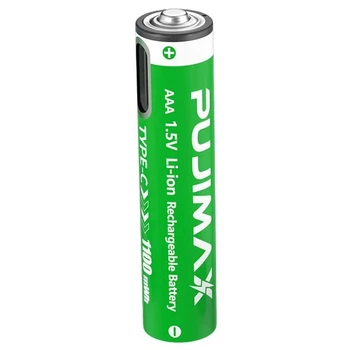 Аккумуляторная батарея Pujimax AAA с USB Type-C входом 1.5V 1100mWh Li-ion (16212)