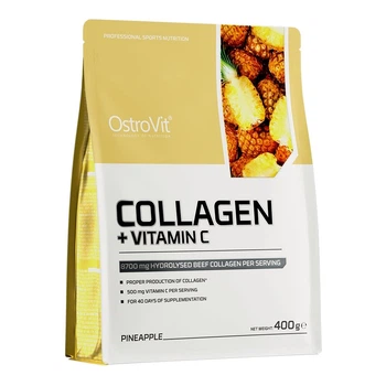 Препарат для суставов и связок OstroVit Collagen + Vitamin C, 400 грамм - Ананас