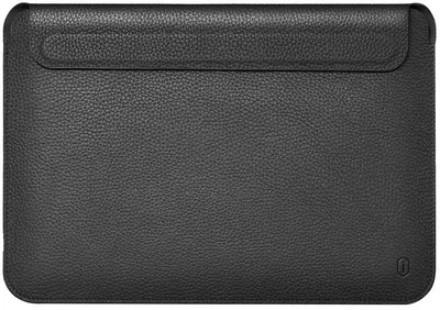 Кожаный чехол папка WIWU Genuine Leather Laptop Sleeve для Apple MacBook 16 Black