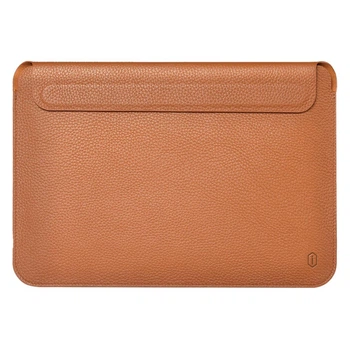 Кожаный чехол папка WIWU Genuine Leather Laptop Sleeve для Apple MacBook 16 Brown