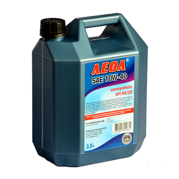Моторна олива ЛЕОЛ 10w-40 напівсинтетична API SG/CD, ACEA A2, B2 3,8 л
