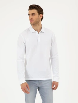 Поло довге чоловіче Pierre Cardin G021SZ082-000-2015113 M Біле (8683857640654)