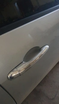 Накладки на дверные ручки (4 шт, нержавеющая сталь) OmsaLine для Nissan Primera P12 (2002-2007)
