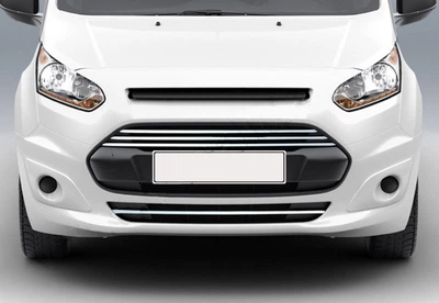 Нержавіючі накладки на передній бампер та решітку (4 шт) для Ford Connect 2014-2021