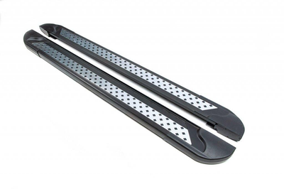 Боковые пороги Vision New Black (2 шт., алюминий) для Jeep Grand Cherokee WK2 2010-2021 гг
