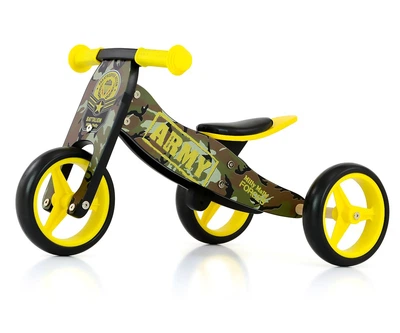 Дерев'яний триколісний біговел 2в1 Milly Mally Jake, Army