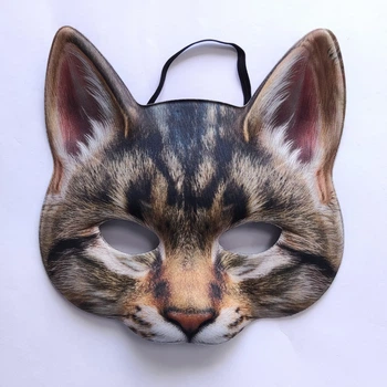 Маска Котика для квадробіки, чорно-коричнева