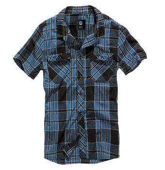 Рубашка мужская летняя Brandit Roadstar L indigo check (4012.87.L)