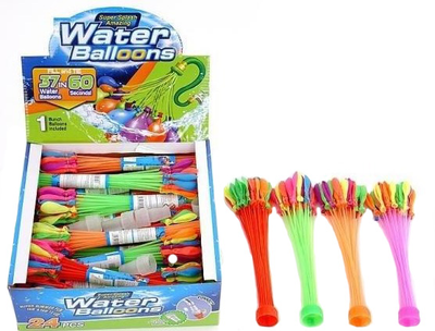 Zestaw baloników na wodę Adar Super Splash Amazing Water Ballons 8 cm 24 szt (5901271519404)