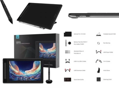 Графический монитор Huion Kamvas Pro 13 2.5k черный gt1302