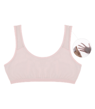 Подростковый топ однотонный с прозрачной вставкой на бретелях - Donella - 6071P - 158-164 см - Светло-бежевый