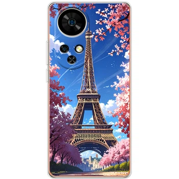 Силиконовый Чехол с Картинкой для Ulefone Note 17 Pro Принт (Париж, Эйфелева Башня) (65170-ysm036)