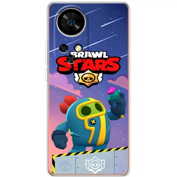 Силиконовый Чехол с Картинкой для Ulefone Note 17 Pro Принт (Бравл Старс Спайк, Brawl Stars Spike) (65170-ysm023)