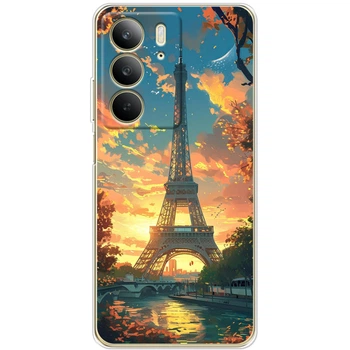 Силиконовый Чехол с Картинкой для Realme C75 Принт (Париж, Эйфелева Башня) (65429-ysm037)